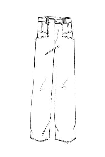 PANTALON EN COTON LEMONY Faume - seconde main