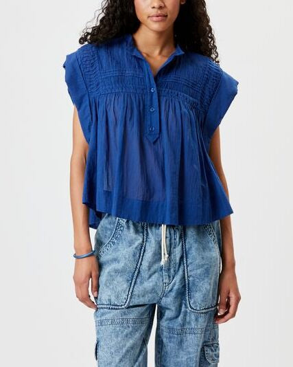 HAUT EN VOILE DE COTON LEAZA Faume - seconde main