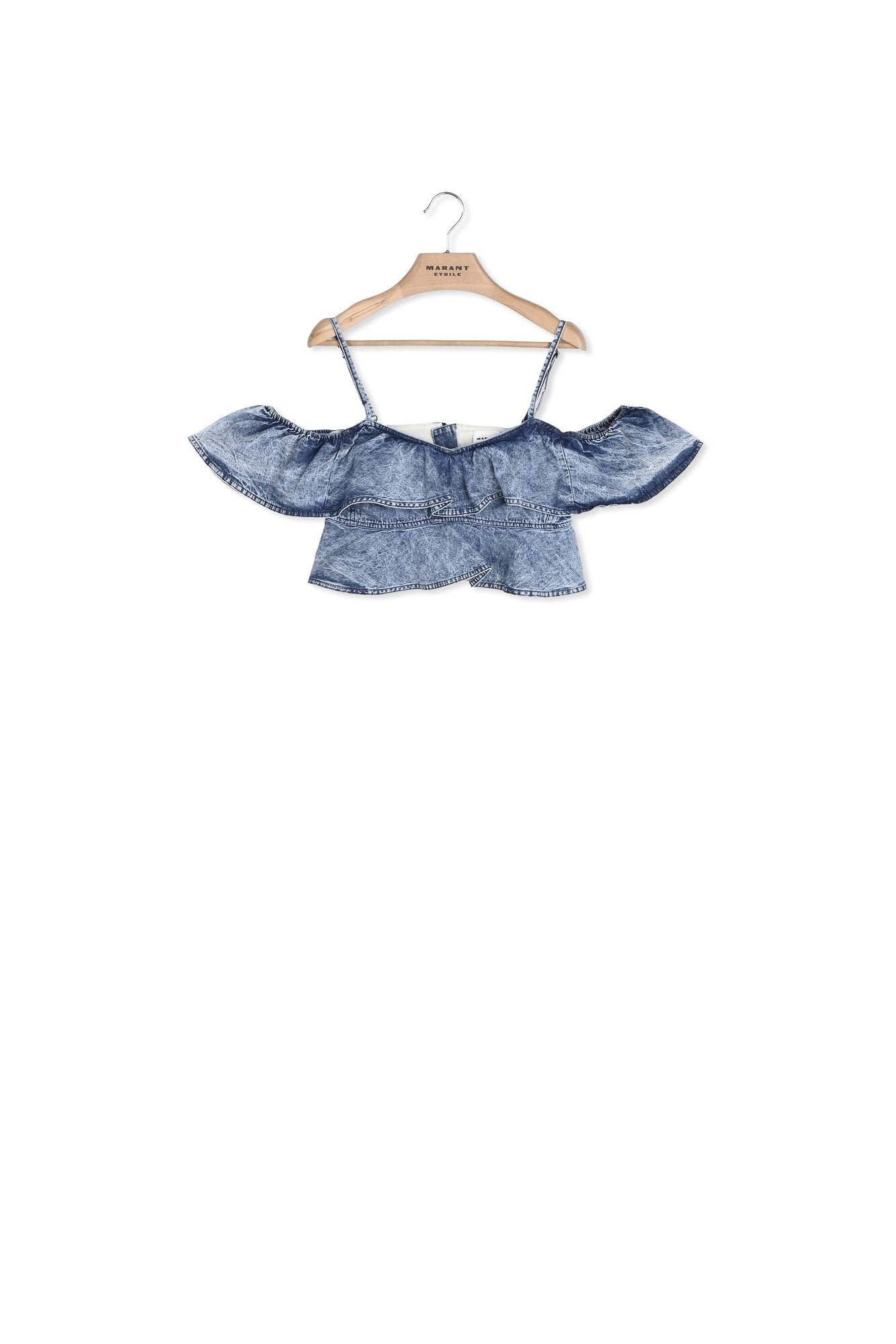 HAUT COURT EN CHAMBRAY VOLOTEO Faume - seconde main