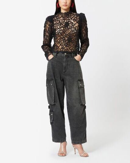 PANTALON EN COTON  ELORE Faume - seconde main