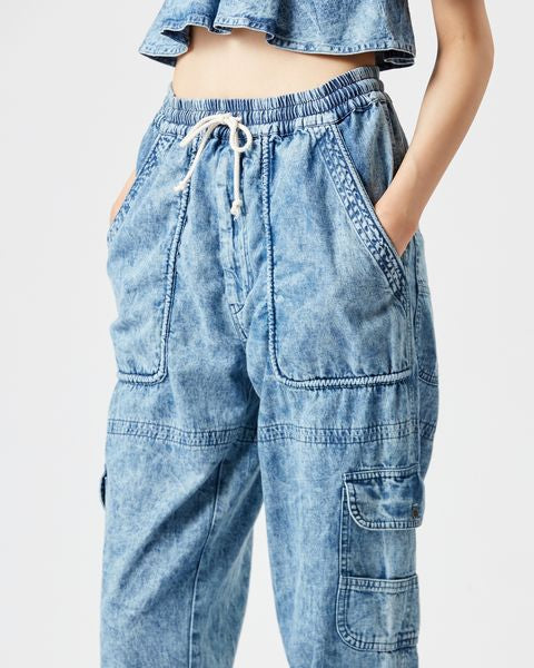 PANTALON EN CHAMBRAY VIAMAO Faume - seconde main
