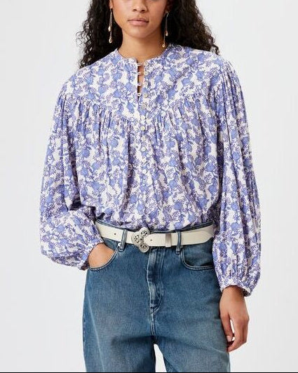 TOP  PRINTED FLEURI SALIKA Faume - seconde main