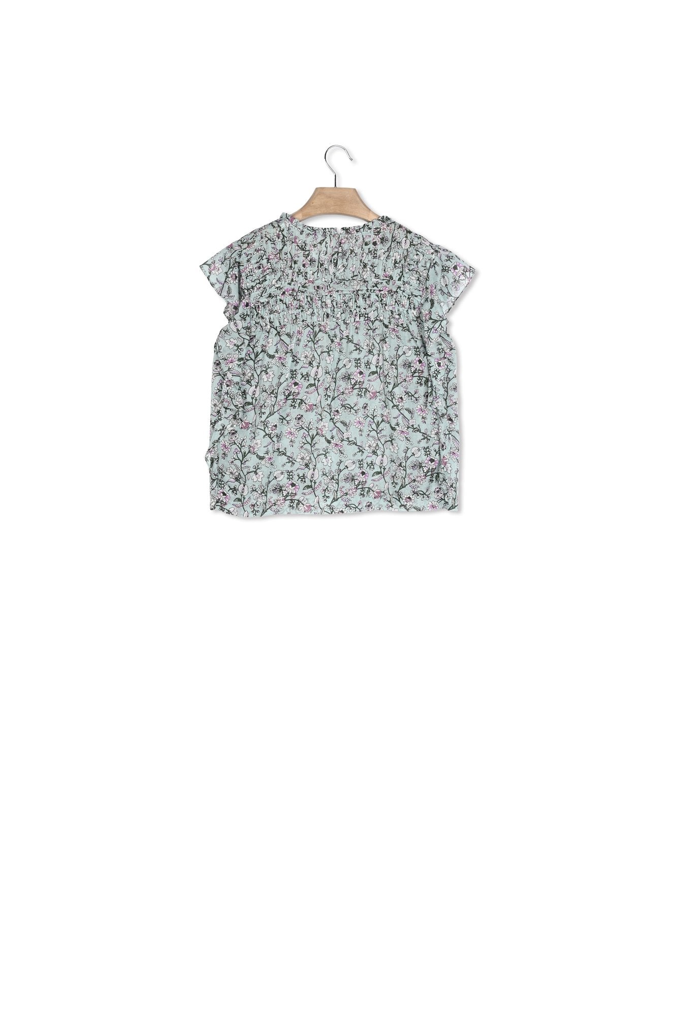 HAUT EN VOILE DE COTON IMPRIMÉ LAYONA Faume - seconde main