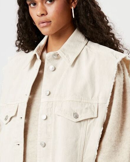 VESTE SANS MANCHES EN DENIM TYRA Faume - seconde main